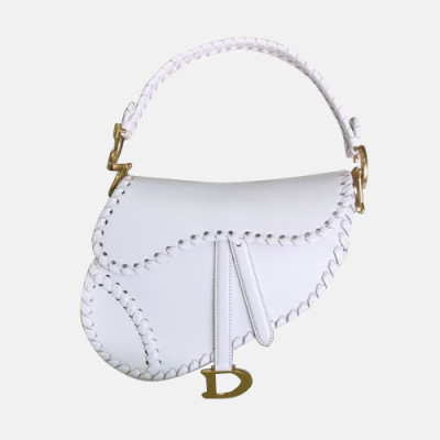 Dior 2020 Leather Saddle Shoulder Bag ,25.5CM - 디올 2020 레더 새들 숄더백,DIOB0523,25.5CM,화이트