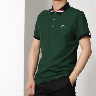 [매장판]Moncler 2020 Mens Logo Cotton Short Sleeved Polo Tshirts - 몽클레어 2020 남성 로고 코튼 폴로 반팔티 Moc01582x.Size(m - 3xl).그린