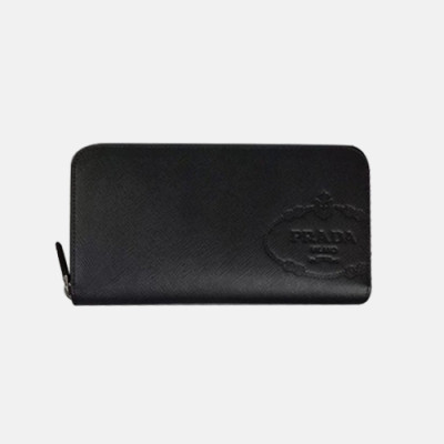 Prada 2020 Saffiano Mens Zip Round Wallet, 2ML317 - 프라다 2020 사피아노 남성용 지퍼 라운드 장지갑,PRAW0150,20CM.블랙