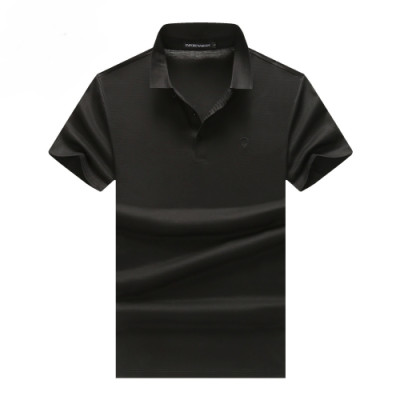 [알마니]Armani 2020 Mens Logo Silket Short Sleeved Polo Tshirts - 알마니 2020 남성 로고 실켓 폴로 반팔티 Arm0648x.Size(m - 3xl).블랙
