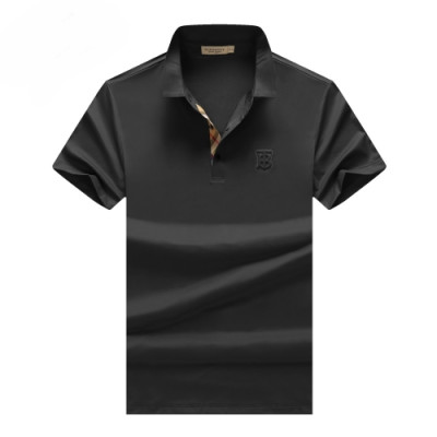 [버버리]Burberry 2020 Mens Logo Cotton Polo Short Sleeved Tshirts - 버버리 2020 남성 로고 코튼 폴로 반팔티 Bur02435x.Size(m - 3xl).블랙