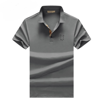 [버버리]Burberry 2020 Mens Logo Cotton Polo Short Sleeved Tshirts - 버버리 2020 남성 로고 코튼 폴로 반팔티 Bur02436x.Size(m - 3xl).그레이
