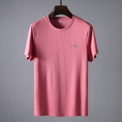 [발렌티노]Valentino 2020 Mens Logo Crew-neck Short Sleeved Tshirts - 발렌티노 2020 남성 로고 크루넥 반팔티 Val0379x.Size(m - 3xl).핑크