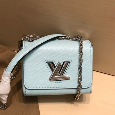 Louis Vuitton 2020 Leather Twist Mini Shouder Bag,15.5cm - 루이비통 2020 레더 트위스트 미니 숄더백 ,M56120,LOUB2011,15.5cm,스카이블루