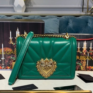 Dolce&Gabbana 2020 Leather Chain Shoulder Bag ,21CM - 돌체 앤 가바나 2020 여성용 레더 체인 숄더백 DGB0256,21cm,그린