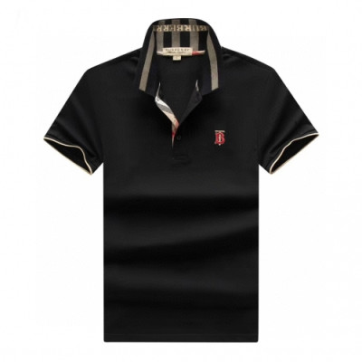 [버버리]Burberry 2020 Mens Logo Silket Short Sleeved Polo Tshirts - 버버리 2020 남성 로고 실켓 폴로 반팔티 Bur02502x.Size(m - 3xl).블랙