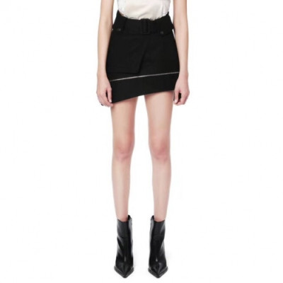 [알렉산더왕]Alexander wang 2020 Womens Modern Cotton Short Skirts - 알렉산더왕 2020 여성 모던 코튼 스커트 Ale0093x.Size(s - l).블랙
