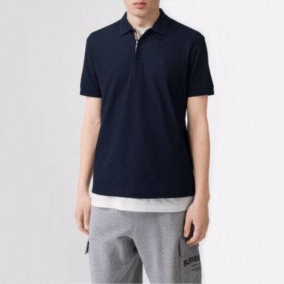 [버버리]Burberry 2020 Mens Logo Cotton Short Sleeved Polo Tshirts - 버버리 2020 남성 로고 코튼 폴로 반팔티 Bur02529x.Size(m - 2xl).네이비
