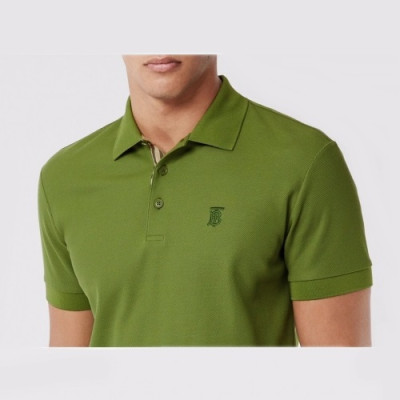 [버버리]Burberry 2020 Mens Logo Cotton Short Sleeved Polo Tshirts - 버버리 2020 남성 로고 코튼 폴로 반팔티 Bur02527x.Size(m - 2xl).그린