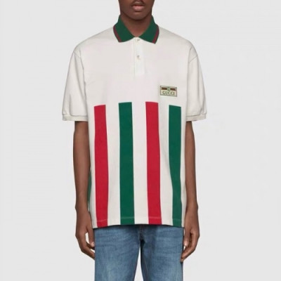 [매장판]Gucci 2020 Mm/Wm Logo Cotton Short Sleeved Polo Tshirts - 구찌 2020 남자 로고 코튼 폴로 반팔티 Guc02672x.Size(s - 2xl).화이트