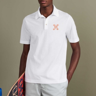 [에르메스]Hermes 2020  Mens Silket Short Sleeved Polo Tshirts - 에르메스 2020 남성 실켓 폴로 반팔티 Her0443x.Size(m - 2xl).화이트