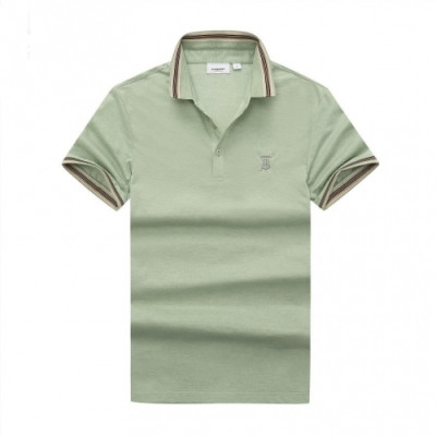 [버버리]Burberry 2020 Mens Logo Silket Short Sleeved Polo Tshirts - 버버리 2020 남성 로고 실켓 폴로 반팔티 Bur02541x.Size(m - 3xl).그린