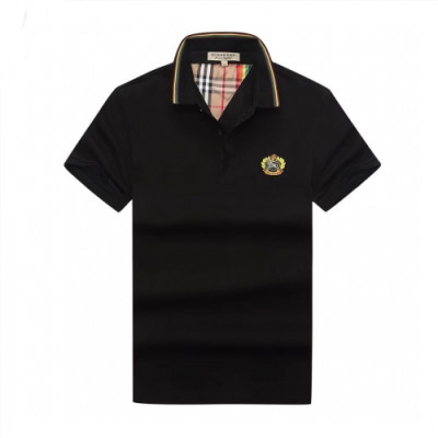[버버리]Burberry 2020 Mens Logo Silket Short Sleeved Polo Tshirts - 버버리 2020 남성 로고 실켓 폴로 반팔티 Bur02543x.Size(m - 3xl).블랙