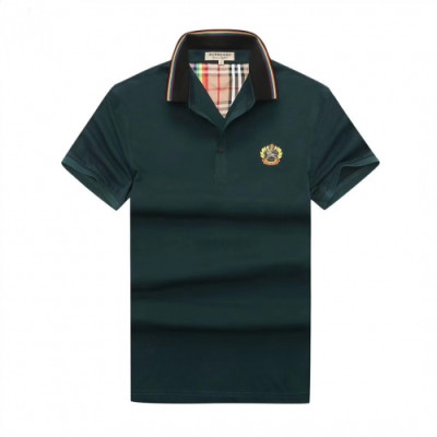 [버버리]Burberry 2020 Mens Logo Silket Short Sleeved Polo Tshirts - 버버리 2020 남성 로고 실켓 폴로 반팔티 Bur02544x.Size(m - 3xl).그린