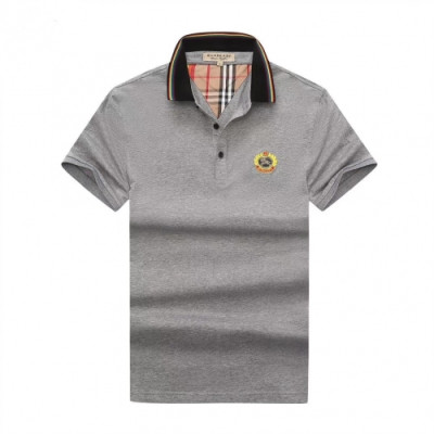 [버버리]Burberry 2020 Mens Logo Silket Short Sleeved Polo Tshirts - 버버리 2020 남성 로고 실켓 폴로 반팔티 Bur02546x.Size(m - 3xl).그레이