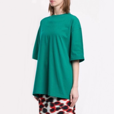 [발렌시아가]Balenciaga 2020 Mm/Wm Logo Cotton Short Sleeved Tshirts - 발렌시아가 2020 남자 로고 오버사이즈 코튼 반팔티 Bal0596x.Size(xs - l).그린
