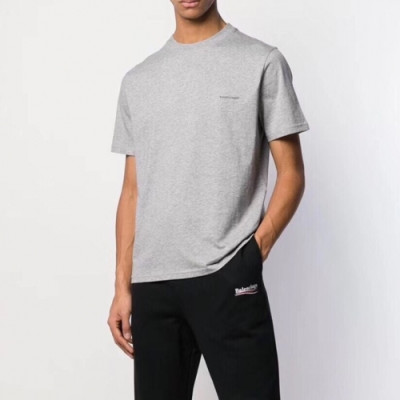 [발렌시아가]Balenciaga 2020 Mm/Wm Logo Cotton Short Sleeved Tshirts - 발렌시아가 2020 남자 로고 오버사이즈 코튼 반팔티 Bal0597x.Size(xs - l).그레이