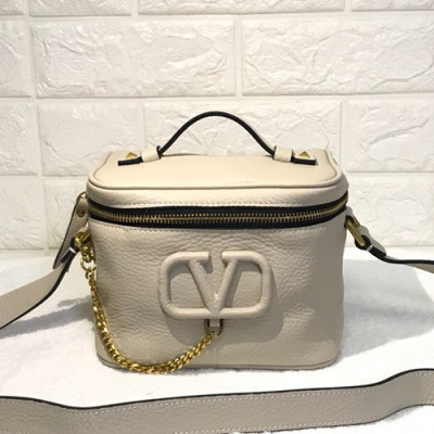 Valentino 2020 Vsling Leather Tote Shoudler Pouch Bag,17CM - 발렌티노 2020 브이슬링 토트 숄더 파우치백,4812-VTB0994,17CM,베이지