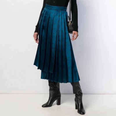 [펜디]Fendi 2020 Womens Logo Long Skirts - 펜디 2020 여성 로고 롱 스커트 Fen0679x.Size(s - l).블루