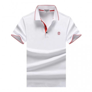 Hermes 2019 Mens Logo Cotton Polo Short Sleeved Tshirt - 에르메스 2019 남성 로고 코튼 폴로 반팔티 Her0450x.Size(m - 3xl).화이트