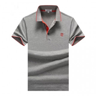 Hermes 2019 Mens Logo Cotton Polo Short Sleeved Tshirt - 에르메스 2019 남성 로고 코튼 폴로 반팔티 Her0451x.Size(m - 3xl).그레이
