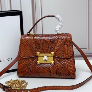 Gucci 2020 GG Leather Tote Shoulder Bag,26CM - 구찌 2020 GG 토트 숄더백 497996,GUB1089,26cm,브라운