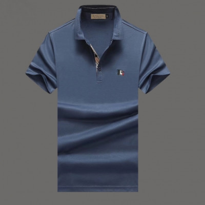 [버버리]Burberry 2020 Mens Logo Silket Short Sleeved Polo Tshirts - 버버리 2020 남성 로고 실켓 폴로 반팔티 Bur02586x.Size(m - 3xl).블루