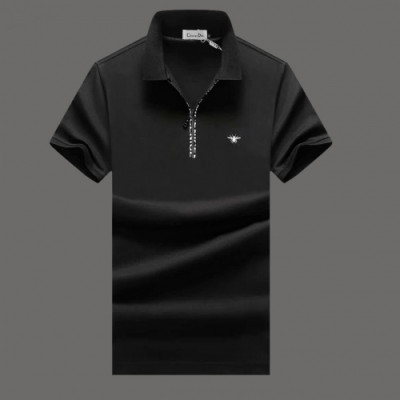 [디올]Dior 2020 Mm/Wm Business Silket Short Sleeved Polo Tshirts - 디올 2020 남/녀 비지니스 실켓 폴로 반팔티 Dio0608x.Size(m - 3xl).블랙