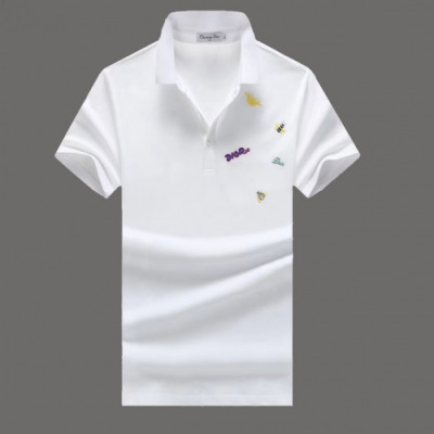[디올]Dior 2020 Mm/Wm Business Silket Short Sleeved Polo Tshirts - 디올 2020 남/녀 비지니스 실켓 폴로 반팔티 Dio0612x.Size(m - 3xl).화이트