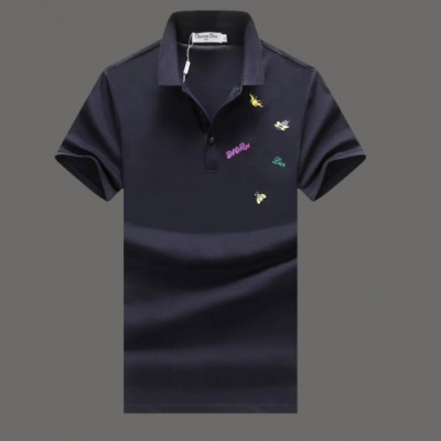 [디올]Dior 2020 Mm/Wm Business Silket Short Sleeved Polo Tshirts - 디올 2020 남/녀 비지니스 실켓 폴로 반팔티 Dio0613x.Size(m - 3xl).네이비