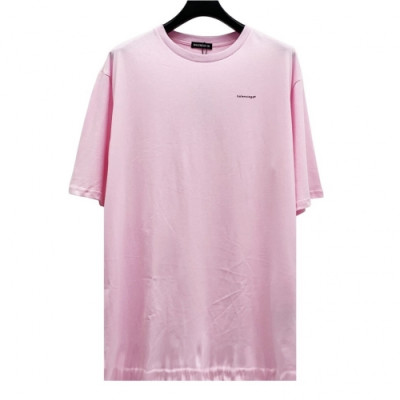 [발렌시아가]Balenciaga 2020 Mm/Wm Logo Cotton Short Sleeved Tshirts - 발렌시아가 2020 남자 로고 오버사이즈 코튼 반팔티 Bal0604x.Size(xs - l).핑크