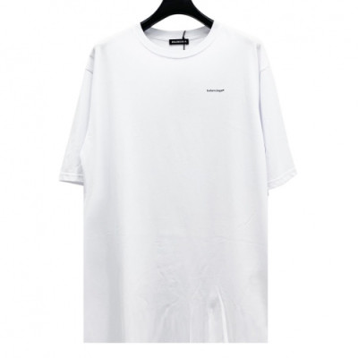 [발렌시아가]Balenciaga 2020 Mm/Wm Logo Cotton Short Sleeved Tshirts - 발렌시아가 2020 남자 로고 오버사이즈 코튼 반팔티 Bal0605x.Size(xs - l).화이트