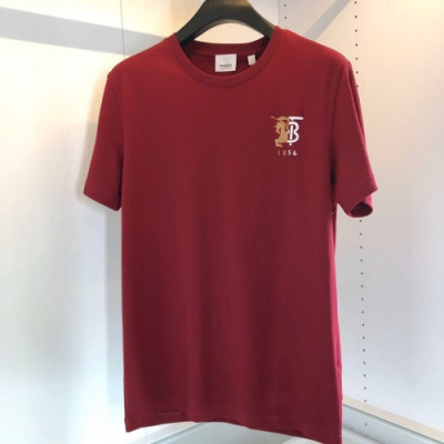 [버버리]Burberry 2020 Mens Logo Cotton Short Sleeved Tshirts - 버버리 2020 남성 로고 코튼 반팔티 Bur02594x.Size(s - 2xl).버건디