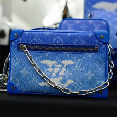 Louis Vuitton 2020 Soft Trunk Shoulder Bag,18.5cm - 루이비통 2020 소프트 트렁크 남여공용 숄더백 M45433,LOUB2051,18.5cm,블루