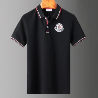 [매장판]Moncler 2020 Mens Logo Cotton Short Sleeved Polo Tshirts - 몽클레어 2020 남성 로고 코튼 폴로 반팔티 Moc01606x.Size(m - 3xl).블랙