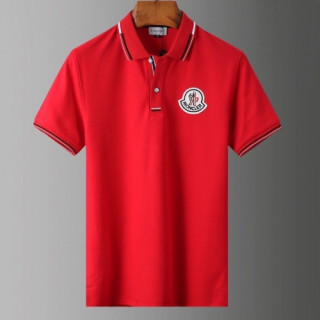 [매장판]Moncler 2020 Mens Logo Cotton Short Sleeved Polo Tshirts - 몽클레어 2020 남성 로고 코튼 폴로 반팔티 Moc01608x.Size(m - 3xl).레드