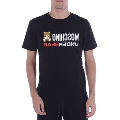 [모스키노]Moschino 2020 Mm/Wm Logo Cotton Short Sleeved Tshirts - 모스키노 2020 남자 로고 코튼 반팔티 Mos0092x.Size(m - 3xl).블랙