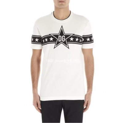 [돌체앤가바나]Dolce&Gabbana 2020 Mens Logo Silket Short Sleeved Tshirts - 돌체앤가바나 2020 남성 로고 실켓 반팔티 Dol0264x.Size(m - 3xl).화이트