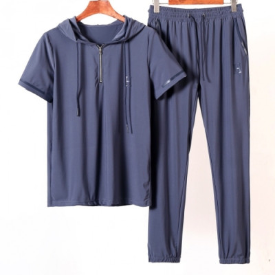 [에르메스]Hermes 2020 Mens Casual Silket Training Short Sleeved Clothes&Pants - 에르메스 2020 남성 캐쥬얼 실켓 반팔 트레이닝복&팬츠 Her0459x.Size(m - 3xl).블루