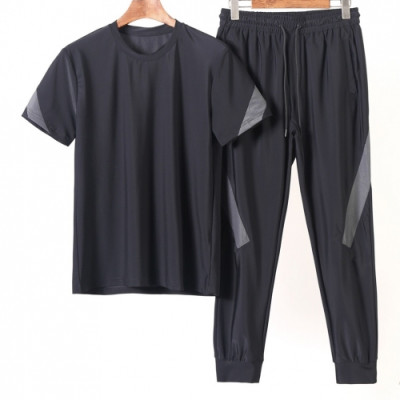[알마니]Emporio Armani 2020 Mens Casual Silket Training Short Sleeved Clothes&Pants - 알마니 2020 남성 캐쥬얼 실켓 반팔트레이닝복&팬츠 Arm0690x.Size(m - 3xl).블랙