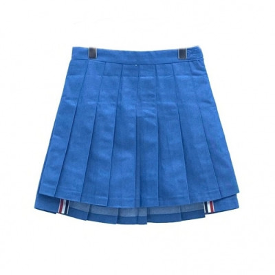 [톰브라운]Thom Browne 2020 Womens Classic Cotton Skirts - 톰브라운 2020 여성 클래식 코튼 스커트 Thom0746x.Size(s - xl).블루