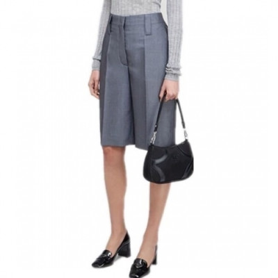 [프라다]Prada 2020 Womens Business Cotton Half Pants - 프라다 여성 비지니스 코튼 반바지 Pra01050x.Size(s - l).다크그레이