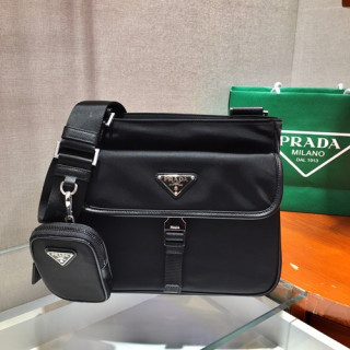 Prada 2020 Messenger Shoulder Bag,25CM - 프라다 2020 남성용 메신저 숄더백,2VH110-1,25cm,블랙