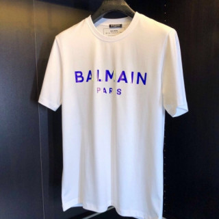 [발망]Balmain 2020 Mens Logo Cotton Short Sleeved Tshirs - 발망 2020 남성 로고 코튼 반팔티 Bam0098x.Size(s - 2xl).화이트