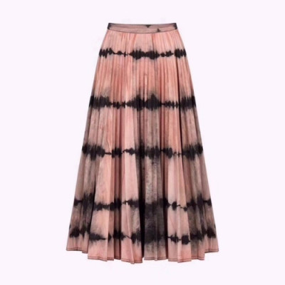 [디올]Dior 2020 Womens Logo Trendy Long Skirts - 디올 2020 여성 로고 트렌디 롱 스커트 Dio0673x.Size(s - l).핑크
