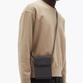 Maison Margiela 2020 Leather Phone Bag Shoulder Bag,18cm - 메종 마르지엘라 2020 레더 폰백 숄더백,MMB0041,18cm,블랙