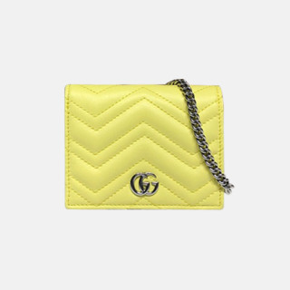 Gucci 2020 Ladies Leather Chain Wallet ,625693- 구찌 2020 여성용 레더 체인 반지갑,GUW0155.Size(11cm), 옐로우