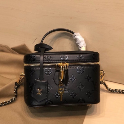 Louis Vuitton 2020 Leather Tote Shoulder Bag,19cm - 루이비통 2020 레더 토트 숄더백 M44985,LOUB2234,19cm,블랙
