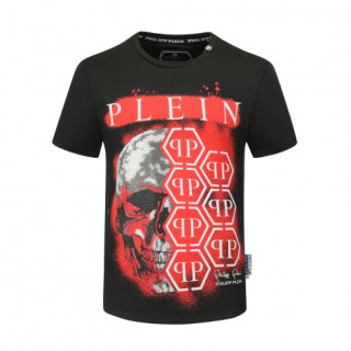 [필립플레인]Philipp-plein 2020 Mens Logo Cotton Short Sleeved Tshirts - 필립플레인 2020 남성 로고 코튼 반팔티 Phi0110x.Size(m - 4xl).블랙