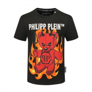 [필립플레인]Philipp-plein 2020 Mens Logo Cotton Short Sleeved Tshirts - 필립플레인 2020 남성 로고 코튼 반팔티 Phi0121x.Size(m - 4xl).블랙